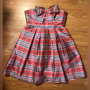 Eva Franco Pink Multicolor Plaid Tube Top Mini Dress Size 8 NWT